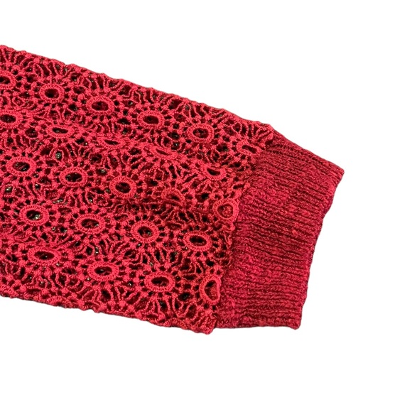 Lucky Brand Red Lace Sweater | Women’s S - Picture 3 of 5